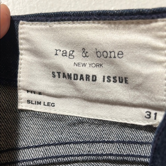 RAG & BONE Slim 2 Fit Dark Blue Button Fly Jeans Size 31 - Picture 4 of 9